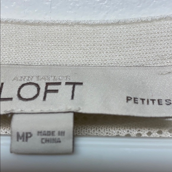 White LOFT Sweater with Side Button Detail - Picture 4 of 5